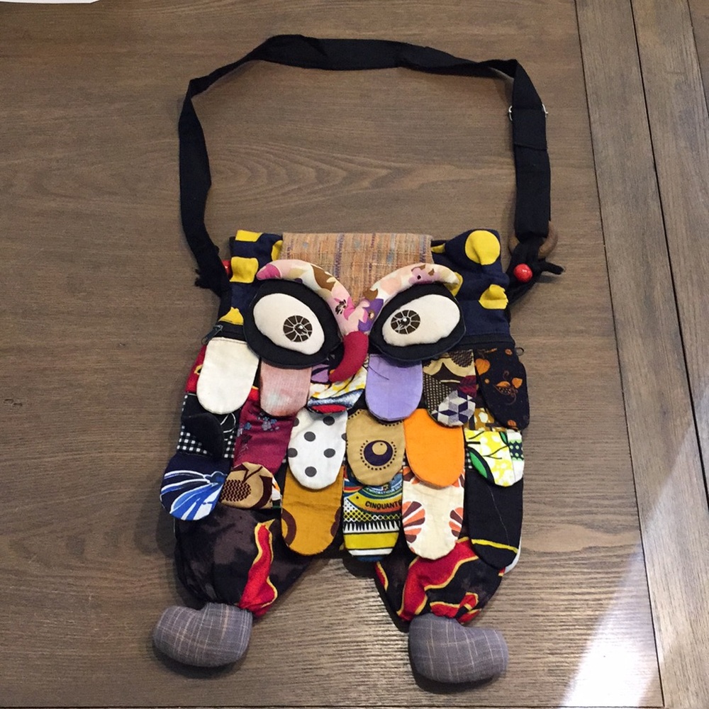Handmade vintage owl bag